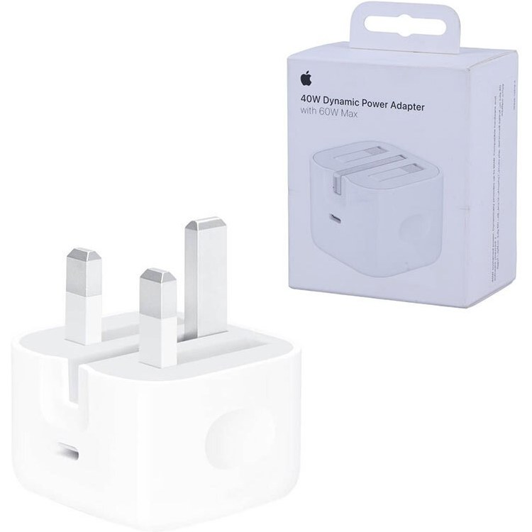 آداپتور 40 وات اورجینال اپل 3 پین بدون کابل with 60w max